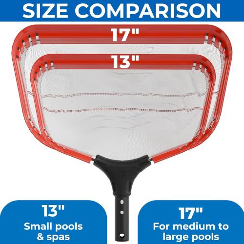 ProTuff 17 Silt Net Pool Skimmer – “490 Promise” Unlimited, Unconditional Replacement – Ultra-Durable Fine Mesh Net for Silt & Debris – Heavy-Duty Aluminum Frame, EZ-Clip & Deep Bag for Easy Cleaning