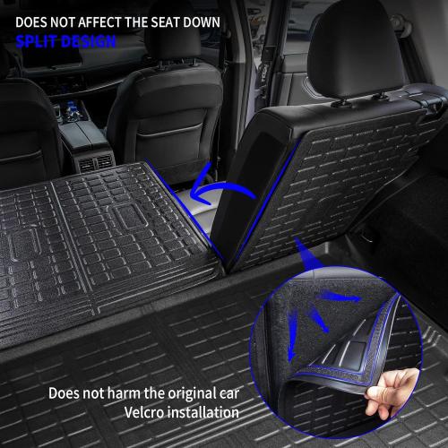 Rongtaod Floor Mats Compatible with 2021-2025 2026 Nissan Rogue Trunk Liner Cargo Mat Cargo Liner Back Seat Cover Protector 2024 Nissan Rogue Accessories (Floor Mats Backrest Mats Trunk Mat)