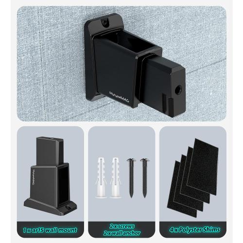 Gun Wall Mount with Universal Mag Holder for 223/5.56 Rifle, Vertical AR Wall Mount Display with Solid PA Material Afford 300Lbs of Holding Strength, AR Mags Storage Rack