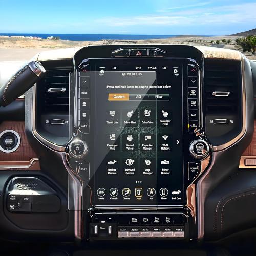 Anti-Glare Matte 2019-2026 Ram 1500/2500/3500 Screen Protector, for Ram Trucks 12-inch Touchscreen (Laramie/Rebel/RHO/Limited/TRX), 9H Tempered Glass 2025 Ram Accessories Anti-Fingerprint 12