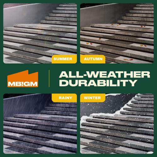 MBIGM 8-Pack 24 X 6 Pre-Cut Stair Treads 80 Grit Non-Slip Outdoor Tape Black Heavy Duty Anti Slip Traction Adhesive Strips