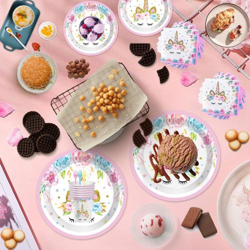 Unicorn Birthday Party Supplies - Best Value Unicorn Birthday Decorations Set with Unicorn Plates, Cups, Napkins, and Cutlery for Unicorn Party Themes, Perfect Unicorn Decorations for Girls