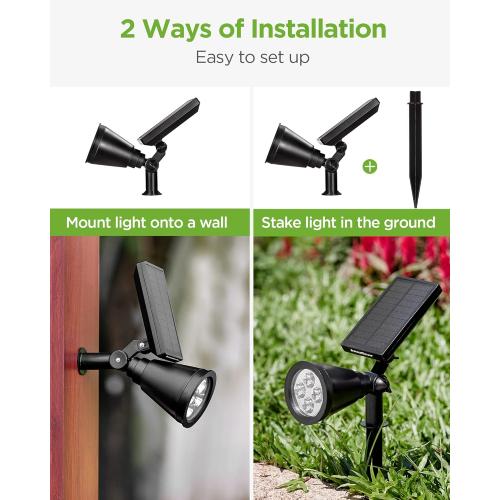 InnoGear Solar Lights for Outside, Solar Lights Outdoor Waterproof Solar Garden Yard Spot Lights Spotlight Pathway Landscape Lighting Wall Light Auto On/Off, Pack of 4 (Warm White) 4 Warm White