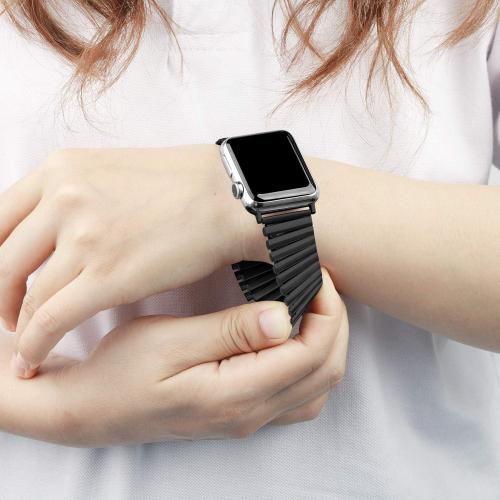 Compatible with Apple Watch Band 42mm/44mm/38mm/40mm, Stretchables Stainless Steel Stretch Watch Band, Metal Expansion Apple Watch band Compatible with iWatch Series 6/5/4/3/2/1/SE