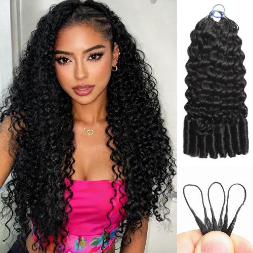 Burmese Curly Crochet Human Hair, Miracle Knots