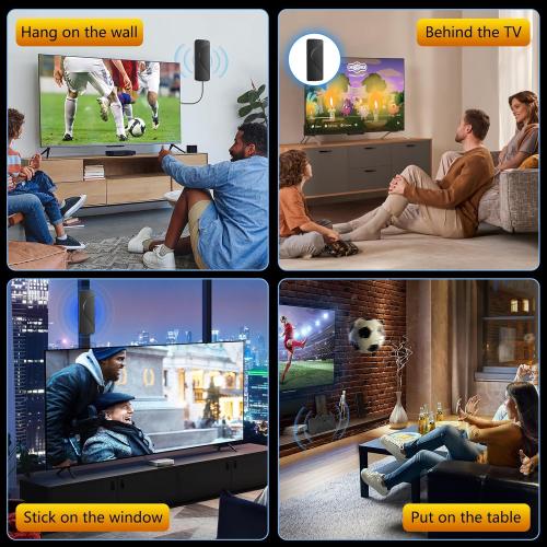 2025 Upgraded TV Antenna for Smart TV, 1600  Miles Range, Indoor/Outdoor Digital Antenna for Local Channels, HD 4K Support, Amplified Signal Booster, Clear Reception for 1080p 4K TVs