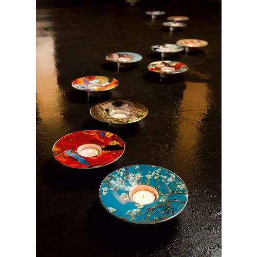 'Goebel 66900549 The Vitruvian Man Porcelain Artist Tealight, 15 x 15 x 3,5 cm