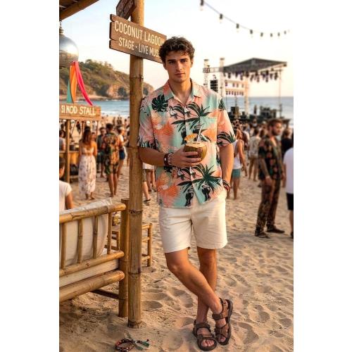 ArcBrothers Men's Premium Leather Sandals - Classic Roman Style Open Toe Sandals - Cushioned Heel, Non-Slip & Sturdy Support