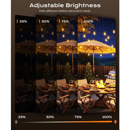 Outdoor String Lights, 100 FT Patio Lights for Outside