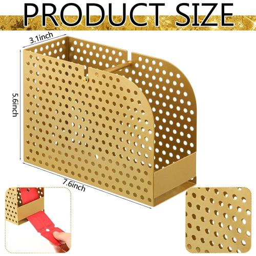 MorningRo Raffle Ticket Holder Metal Raffle Ticket Dispenser Spinner Cage Drum for Roll Events Entry Reward Fundraiser Prizes Dispenser(Gold)
