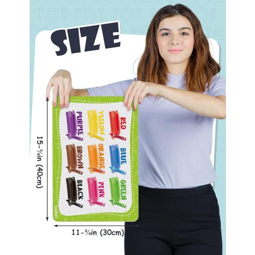 NiBaby Kids' Non Slip Educational Placemats Set of 4 Washable, Children's Interactive Placemats Foldable, Toddler Placemats for Learning Alphabet, Numbers, Shapes, Colors- Durable Reusable PU Leather