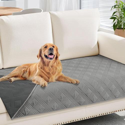 hyha Waterproof Dog Blanket, Reversible Pet Bed Blanket, Soft Sofa Couch Cover for Dogs Washable, Waterproof Pet Couch Covers for Sofa Puppy Cats Furniture Protector(30x70, Grey/Dark Grey)
