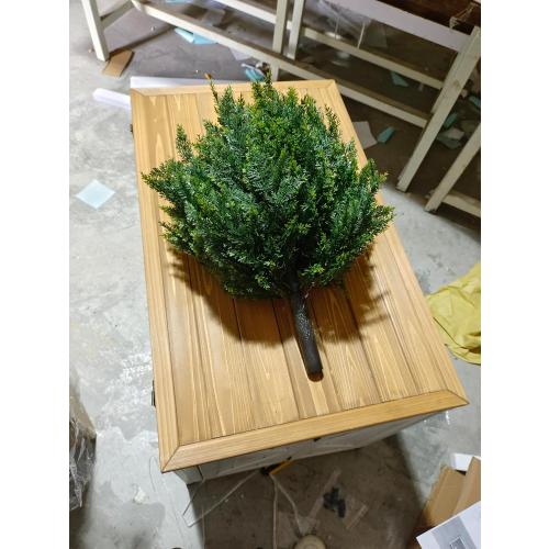 26.6'' Artificial Cypress Topiary, 2 Pack Lifelike Topiary Trees Artificial Outdoor with Spike,UV Resistant, Lasting Evergreen Bushes for Breathe Life & Lushness into Any Space (Cypress)