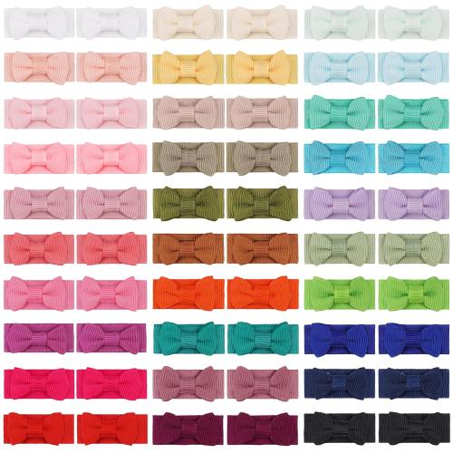CÉLLOT 60Pcs Baby Hair Clips 1.2 Tiny Baby Bows Snap Hair Clips for Thin Hair Grosgrain Ribbon Hair Bows Clips for Baby Girls Toddlers Infant in Pairs