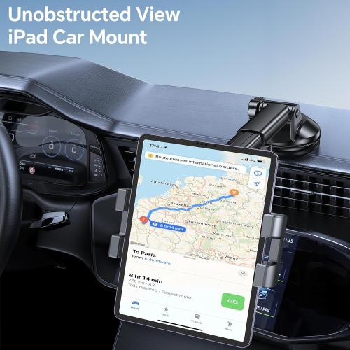 Tablet Holder for Car ipad Holder for Car【Windshield Dash】Suction Cup ipad Mount for Truck Stand【360° 】Tablet Car Mount soporte para tableta para auto for All 4.7-12.9 Apple iPad Samsung Galaxy Tab
