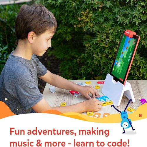 Osmo Coding Kit, Ages 5-10 , Coding for Kids, Learn to Code, STEM, Fire | Includes Osmo Fire Tablet base   3 games teaching real coding logic, sequencing & problem-solving through puzzle play