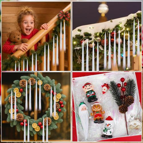 CCINEE 5000 Strands Christmas Tinsel Icicles, 19.7 Mylar Foil Icicle for Xmas Tree, Holiday, Party, Birthday Decorations, Iridescent