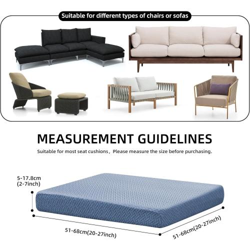 8PCS Patio Cushion Covers,Patio Furniture Couch Seat Slipcovers，Washable Furniture Protector, Replacement for Sofa Sectional Chair