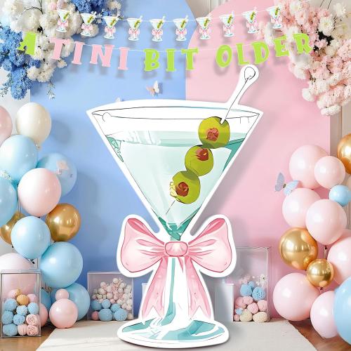 Martini Party Decorations, 30 x 47 Inch A Tini Bit Older Cutout | Martini birthday decorations with a reusable cardboard photo prop for bachelorette parties, bridal showers and 21st birthdays
