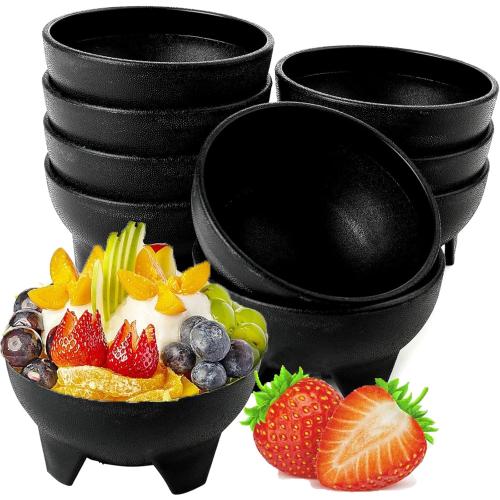 12 Pcs Salsa Bowls, 10.6 oz Mexican Salsa Bowls, BPA FREE Plastic Guacamole Bowl, Small Salsa Containers for Parties, Bowls Sets for Sauce, Chips, Dip, Nuts, Candy