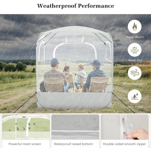 Raynesys Sports Pods Fits 3-4 Persons, Instant Pop Up Bubble Tent, Sport Tents with Spacious Interior, Good Visibility for Outside Sports Events, Fishing