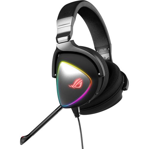 ASUS Gaming Headset ROG DELTA | Headset with Mic and Hi-Res ESS Quad-DAC | Compatible Gaming Headphones for PC, Mac, PS4, Xbox One | Aura Sync RGB Lighting