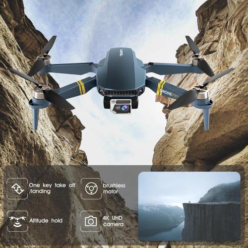 Range Super Endurance Foldable Drone with Camera for Beginners–60  min Flight Time, WiFi FPV Quadcopter with 4K HD Camera, Brushless Motor, Auto Hover, Follow Me (3 Batteries)