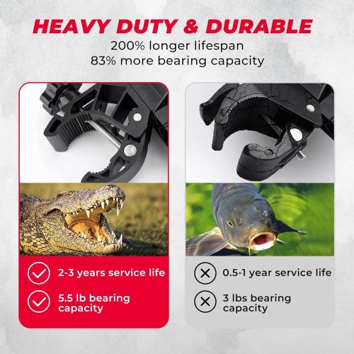 KEMIMOTO ATV Cup Holder, Upgraded Motorcycle Drink Holder Handlebar, Water Bottle Holder Mount with 0.6”-1.56” Metal Clamp for Scooter Bike Boat Stroller Wheelchair Golf Push Cart Tractor (1)