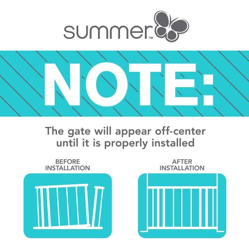 Summer Infant Secure Space Extra-Wide Pet and Baby Gate, 28.5 - 52 Wide, 30 Tall, Pressure or Hardware Mounted, Install In-Between Rooms, Doorways and Stairways, Auto-Close & Hold-Open Door - Grey