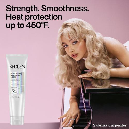 Redken Acidic Bonding Concentrate Leave In Conditioner - For Weak & Damaged Hair, Bond Building & Strengthening Hair Repair Treatment, Smooths & Provides Heat Protection