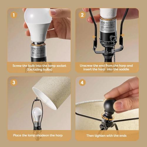 Buffet Lamps, Table Lamps Set of 2-30 Tall with Sturdy Metal Bases & Textured Linen Shades - UL Certified, Ideal for Creating a Cozy Vibe in Living Rooms, Dining Rooms & Entryways