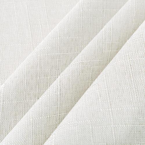 NLMUVW 48 Inch Linen Round Tablecloth, Ivory White Table Cloth | Textured Dining Table Cover Water Resistant for Party Kitchen Coffee