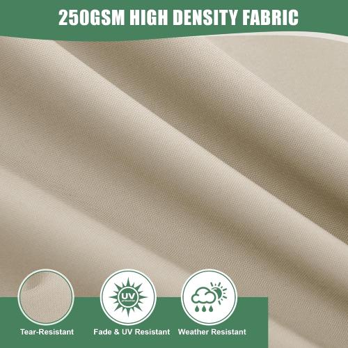 Outdoor Chair Cushions 8pk, Waterproof Backrest and Deep Seat Cushion Set for Patio Furniture, Outdoor Sofa Replacement Cushions with Removable Cover, 24 x 24 Inch, Cream