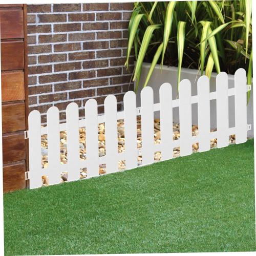 BESPORTBLE Lawn Garden White Fencing 4 Pack Plastic Fencing Panels Odorless Waterproof for Decor Border