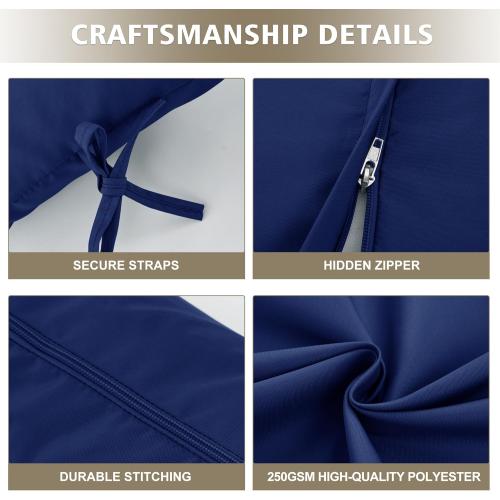 BLUE Egg Chair Cushion – Outdoor Hanging Chair Cushion, Replacement Cushions for Patio Swing, Waterproof, Fade- Resistant, Removable & Machine Washable Cover, Navy Blue