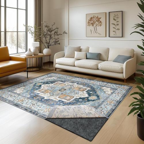 Waterproof Rug Pad, 10x14 ft Area Rug Non-Slip Carpet Pad, 1/4 Thick Non-Slip Rug Pads for All Floors and Finishes, Felt Pad for Hardwood Floors, Keeps Carpets in Place Soft and Safe