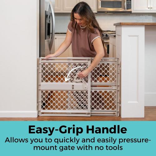 Supergate Ergo Baby Gate: Plastic Baby Gate for Stairs & Doorways - Adjustable Indoor Safety Gate - Made in USA