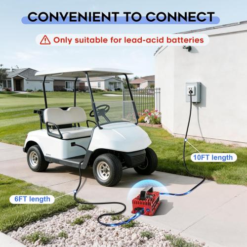 18 Amp 36 Volt Golf Carts Battery Charger for EZGO & Yamaha with Crowfoot Plug