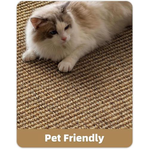 Color&Geometry Handwoven Jute Entry Rug - Natural Textured Front Door Mat 36x60, Non-Slip Durable & Eco-Friendly Doormat for High-Traffic Entrance, Rustic Farmhouse Welcome Mat, Sisal Brown