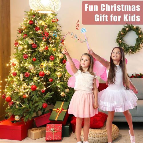 Magic Christmas Wand Wireless Remote Control Outlet, Christmas Tree Wand Lights Controller Xmas Decoration Outdoor Indoor Turn on Off Switch Kit with 100 Ft Range(Three 3-pin Plugs,Pink)