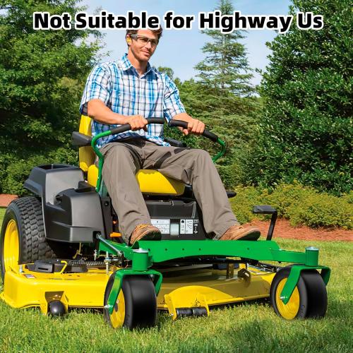 11x6.00-5 Lawn Mower Tires Flat Free, Zero Turn Mower Front Tires, 11x6-5 Solid Mower Wheel for Residential and Commercial, 3/4 and 5/8 Bearing, 6- 8 Center Hub, 2Pack Yellow, 400Lbs