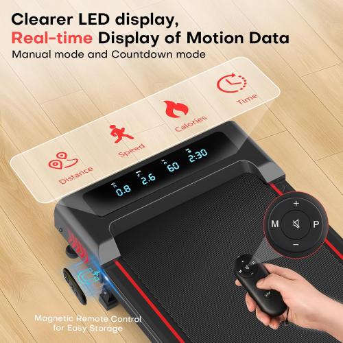 Walking Pad with 10% Incline Treadmills for Home, 4 in 1 6.2MPH Walking Pad Under Desk Treadmill with Full Screen LED Display, 2.75HP Brushless Drive, 12 HIIT Programs, 350 LBS Weight Capacity
