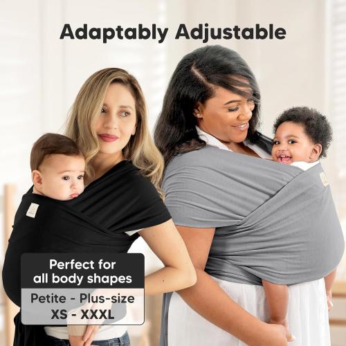 KeaBabies Baby Wrap Carrier - All in 1 Original Baby Carrier Newborn to Toddler Sling, Easy to Wear, Hands Free Bonding, Lightweight, Breathable Infant Wraps (Planets)