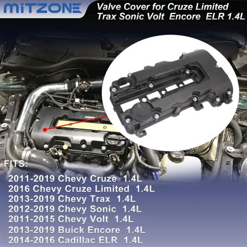 MITZONE Engine Valve Cover kit w/Gaskets & Bolts Compatible with 2011-2020 Chevrolet Chevy Cruze Sonic Volt Trax Buick Encore Cadillac ELR L4 Replaces # 25198874 55573746 264-968