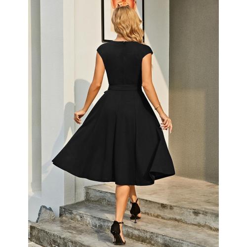2XL DRESSTELLS Women's Cocktail Dresses, Formal Wedding Guest Modest Church Vintage Holiday Party Evening Dress
