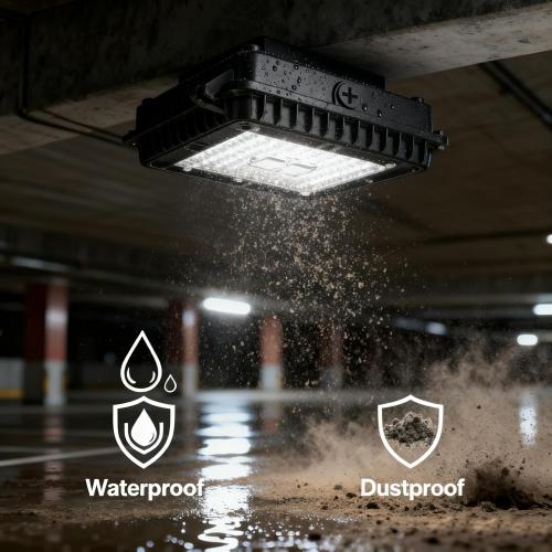 HYPERLITE LED Canopy Light 65W: 8450LM UL Listed LED Gas Station Lights Surface Mount Exterior Lighting for Workshop Carport Ceiling