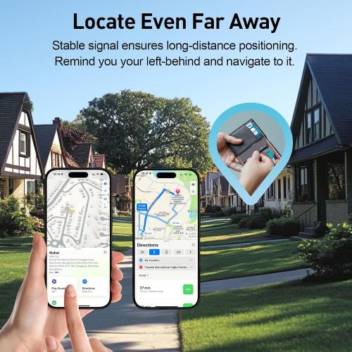 2025 [Apple MFi Certified] (iOS Only) Bluetooth Tracker Smart Finder for Apple Find My iPhone Card Wallet GPS Tracker, 5-10 Years Battery, Keys Finder and Item Locator for Keys, Bags, Passport