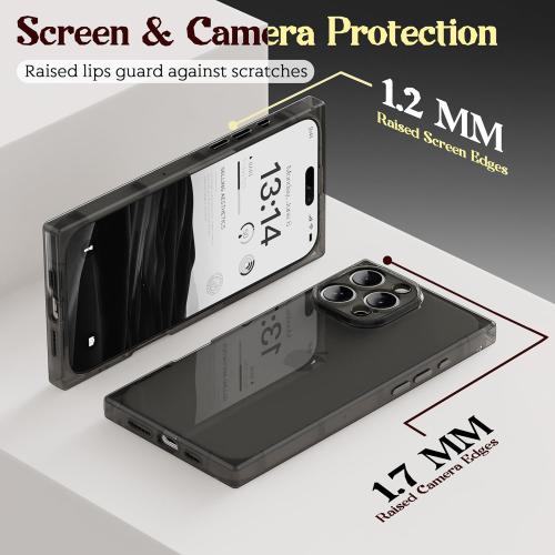 Color green IAIYOXI Rectangle Case Compatible for iPhone 16 Pro Max, Full Camera Protection & Reinforced Corners TPU Cushion Clear Cover, Shockproof Silicone Phone Case for Women Girls (iPhone 16 Pro Max,)