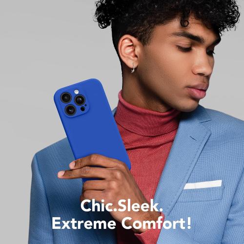 Magnetic for iPhone 13 Pro Max Case, Compatible with MagSafe, [Full Camera Protection][Screen Protector] Silicone Shockproof Protective Phone Case for iPhone 13 Pro Max 6.7, Klein Blue