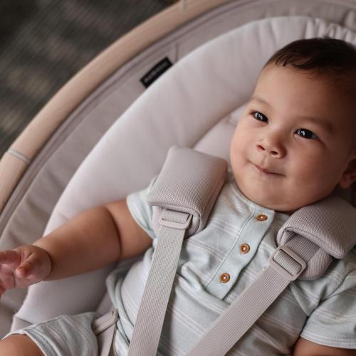 Maxi-Cosi Cassia Smart Baby Swing for Infants, Portable, Foldable Infant Swing with Music, 360 Rotation, 5 Speeds, 12 Melodies, EcoCare Fabric, Auto Motion Sensor, 2 Reclines, Classic Slate MAY HAVE MISSING ACCESSORIES PIECES
